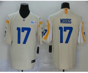 Men's Los Angeles Rams #17 Robert Woods Cream 2020 NEW Vapor Untouchable Stitched NFL Nike Limited Jersey