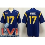 Men's Los Angeles Rams #17 Robert Woods Limited Blue 2022 Super Bowl LVI Bound Vapor Jersey