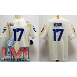 Men's Los Angeles Rams #17 Robert Woods Limited Bone 2022 Super Bowl LVI Bound Vapor Jersey
