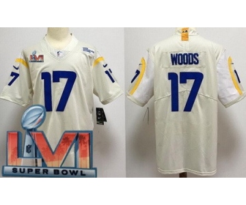 Men's Los Angeles Rams #17 Robert Woods Limited Bone 2022 Super Bowl LVI Bound Vapor Jersey