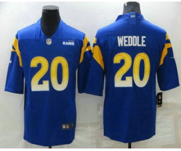 Men's Los Angeles Rams #20 Eric Weddle 2021 Blue Vapor Untouchable Limited Stitched Jersey