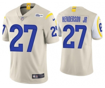 Men's Los Angeles Rams #27 Darrell Henderson Jr. Cream Vapor Untouchable Stitched Football Jersey
