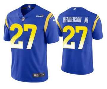 Men's Los Angeles Rams #27 Darrell Henderson Jr. Royal Vapor Untouchable Stitched Football Jersey