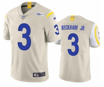 Men's Los Angeles Rams #3 Odell Beckham Jr. 2021 Vapor Untouchable Limited Stitched Football Bone Jersey