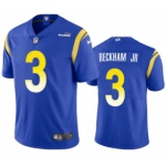 Men's Los Angeles Rams #3 Odell Beckham Jr. 2021 Vapor Untouchable Limited Stitched Football Royal Jersey