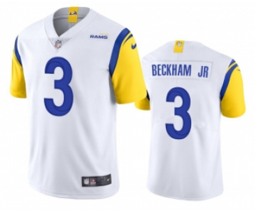 Men's Los Angeles Rams #3 Odell Beckham Jr. 2021 Vapor Untouchable Limited Stitched Football White Jersey