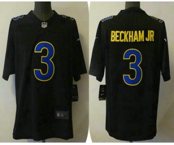 Men's Los Angeles Rams #3 Odell Beckham Jr Black 2021 Vapor Untouchable Limited Stitched Jersey