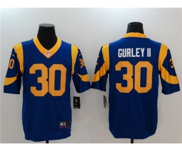 Men's Los Angeles Rams #30 Todd Gurley II Royal Blue 2017 Vapor Untouchable Stitched NFL Nike Limited Jersey