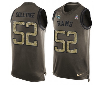 Men's Los Angeles Rams #52 Alec Ogletree Green Salute to Service Hot Pressing Player Name & Number Nike NFL Tank Top Jersey