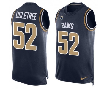 Men's Los Angeles Rams #52 Alec Ogletree Navy Blue Hot Pressing Player Name & Number Nike NFL Tank Top Jersey