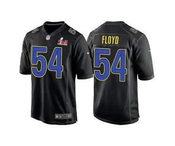 Men's Los Angeles Rams #54 Leonard Floyd 2022 Black Super Bowl LVI Game Stitched Jersey