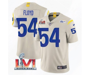 Men's Los Angeles Rams #54 Leonard Floyd 2022 Bone Super Bowl LVI Vapor Limited Stitched Jersey