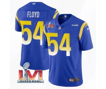 Men's Los Angeles Rams #54 Leonard Floyd 2022 Royal Super Bowl LVI Vapor Limited Stitched Jersey