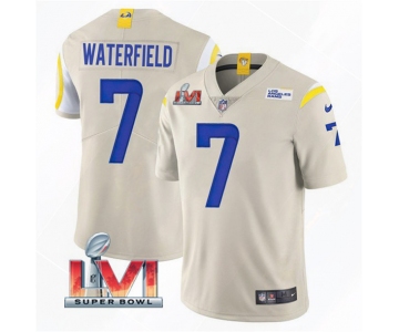 Men's Los Angeles Rams #7 Bob Waterfield 2022 Bone Super Bowl LVI Vapor Limited Stitched Jersey