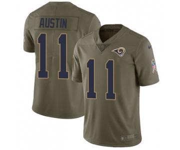 Nike Los Angeles Rams #11 Tavon Austin Olive Men's Stitched NFL Limited 2017 Salute to Service Jersey