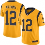 Nike Los Angeles Rams #12 Sammy Watkins Gold Men's Stitched NFL Limited Rush Jersey