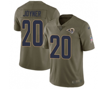 Nike Los Angeles Rams #20 Lamarcus Joyner Olive Men's Stitched NFL Limited 2017 Salute to Service Jersey