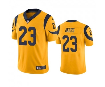Nike Los Angeles Rams #23 Cam Akers Gold Men's Stitched NFL Limited Rush Jersey