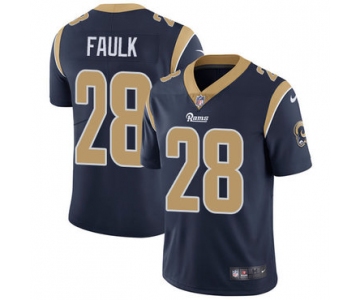 Nike Los Angeles Rams #28 Marshall Faulk Navy Blue Team Color Men's Stitched NFL Vapor Untouchable Limited Jersey