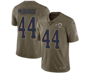 Nike Los Angeles Rams #44 Jacob McQuaide Olive Men's Stitched NFL Limited 2017 Salute to Service Jersey