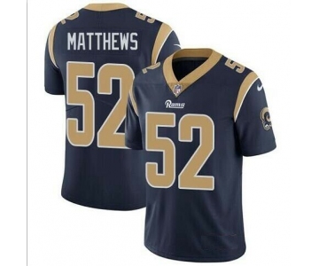 Nike Los Angeles Rams #52 Clay Matthews Navy Vapor Untouchable Limited Jersey