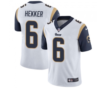 Nike Los Angeles Rams #6 Johnny Hekker White Men's Stitched NFL Vapor Untouchable Limited Jersey