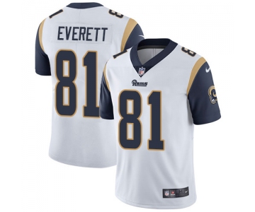 Nike Los Angeles Rams #81 Gerald Everett White Men's Stitched NFL Vapor Untouchable Limited Jersey