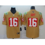 Nike Rams 16 Jared Goff Gold City Edition Vapor Untouchable Limited Jersey