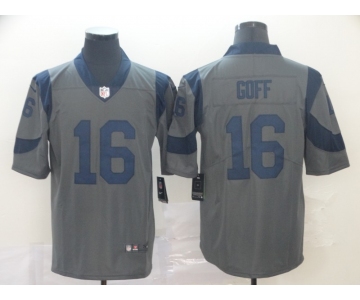 Nike Rams 16 Jared Goff Gray Inverted Legend Limited Jersey