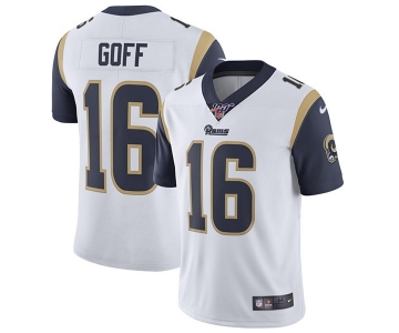 Nike Rams 16 Jared Goff White 100th Season Vapor Untouchable Limited Jersey
