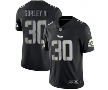 Nike Rams #30 Todd Gurley II Black Men's Stitched NFL Limited Rush Impact Jersey