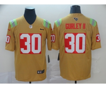 Nike Rams 30 Todd Gurley II Gold City Edition Vapor Untouchable Limited Jersey
