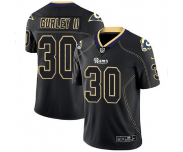Nike Rams #30 Todd Gurley II Lights Out Black Men's Stitched NFL Limited Rush Jersey