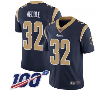 Nike Rams #32 Eric Weddle Navy Blue Team Color Men's Stitched NFL 100th Season Vapor Limited Jersey
