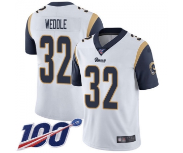 Nike Rams #32 Eric Weddle White Men's Stitched NFL 100th Season Vapor Limited Jersey