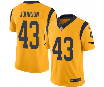 Nike Rams #43 John Johnson Gold Men's Stitched NFL Limited Rush Jersey