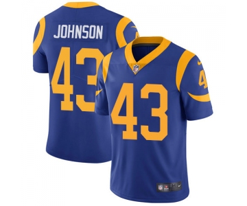 Nike Rams #43 John Johnson Royal Blue Alternate Men's Stitched NFL Vapor Untouchable Limited Jersey