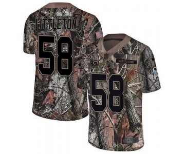 Nike Rams #58 Cory Littleton Camo Men's Stitched NFL Limited Rush Realtree Jersey