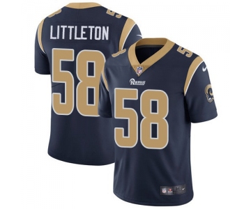 Nike Rams #58 Cory Littleton Navy Blue Team Color Men's Stitched NFL Vapor Untouchable Limited Jersey