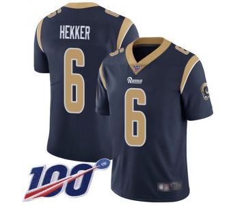 Nike Rams #6 Johnny Hekker Navy Blue Team Color Men's Stitched NFL 100th Season Vapor Limited Jersey