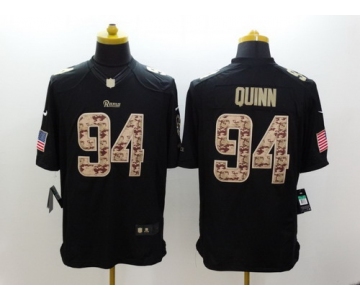Nike St. Louis Rams #94 Robert Quinn Salute to Service Black Limited Jersey