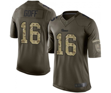 Rams #16 Jared Goff Green Men's Stitched Football Limited 2015 Salute to Service Jersey