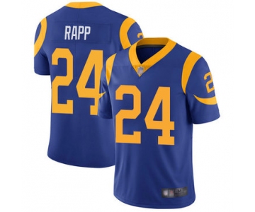 Rams #24 Taylor Rapp Royal Blue Alternate Men's Stitched Football Vapor Untouchable Limited Jersey