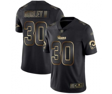 Rams #30 Todd Gurley II Black Gold Men's Stitched Football Vapor Untouchable Limited Jersey
