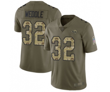 Rams #32 Eric Weddle Olive Camo Men's Stitched Football Limited 2017 Salute To Service Jersey
