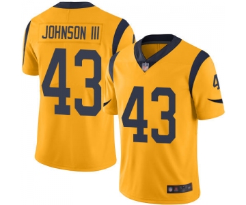 Rams #43 John Johnson III Gold Men's Stitched Football Limited Rush Jersey