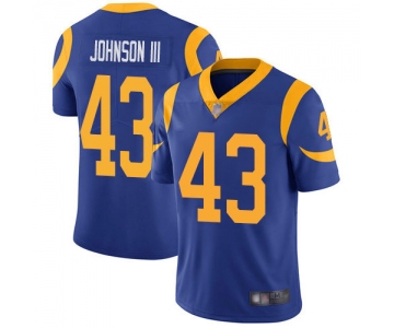 Rams #43 John Johnson III Royal Blue Alternate Men's Stitched Football Vapor Untouchable Limited Jersey