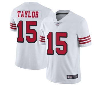 49ers #15 Trent Taylor White Rush Men's Stitched Football Vapor Untouchable Limited Jersey
