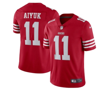 Men's San Francisco 49ers #11 Brandon Aiyuk 2022 New Scarlet Vapor Untouchable Limited Stitched Football Jersey