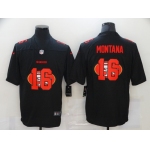 Men's San Francisco 49ers #16 Joe Montana Black 2020 Shadow Logo Vapor Untouchable Stitched NFL Nike Limited Jersey